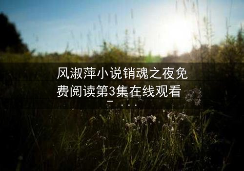 风淑萍小说销魂之夜免费阅读第3集在线观看 - 当欲望与秘密交织,谁将揭开真相?