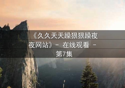 《久久天天躁狠狠躁夜夜网站》- 在线观看 - 第7集