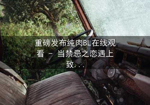 重磅发布纯肉BL在线观看 - 当禁忌之恋遇上致命背叛,你敢点开吗?