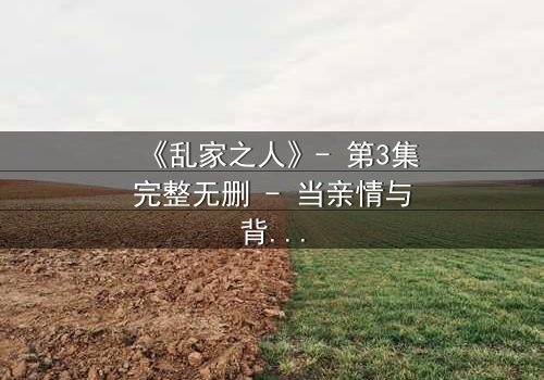 《乱家之人》- 第3集完整无删 - 当亲情与背叛交织,谁能守住最后的底线?