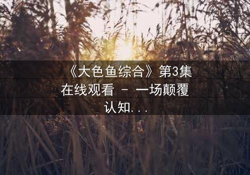 《大色鱼综合》第3集在线观看 - 一场颠覆认知的深海迷局,你敢揭开吗?