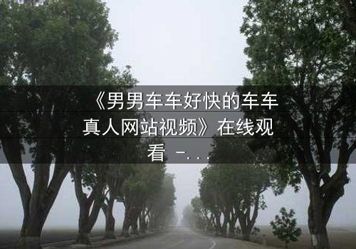 《男男车车好快的车车真人网站视频》在线观看 - 当速度与情感碰撞,谁将失控?