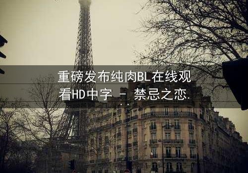 重磅发布纯肉BL在线观看HD中字 - 禁忌之恋引爆全网热议