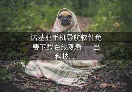 诺基亚手机导航软件免费下载在线观看 - 当科技成为生存的唯一希望