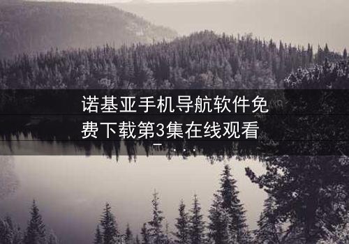 诺基亚手机导航软件免费下载第3集在线观看 - 当免费导航变成致命陷阱