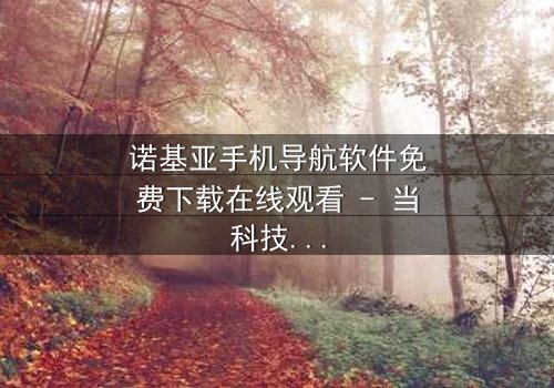 诺基亚手机导航软件免费下载在线观看 - 当科技成为救赎的唯一钥匙