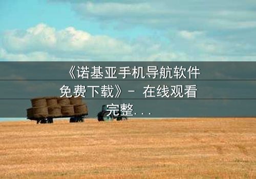 《诺基亚手机导航软件免费下载》- 在线观看完整无删 - 当科技成为生存的唯一希望