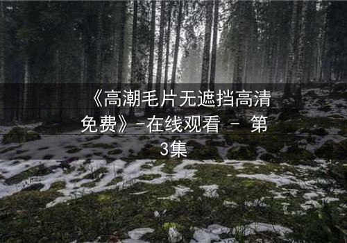 《高潮毛片无遮挡高清免费》-在线观看 - 第3集